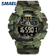 SMAEL 8013 Relógios esportivos masculinos relógios de pulso digitais cronógrafo masculino militar camuflagem relógios com display LED